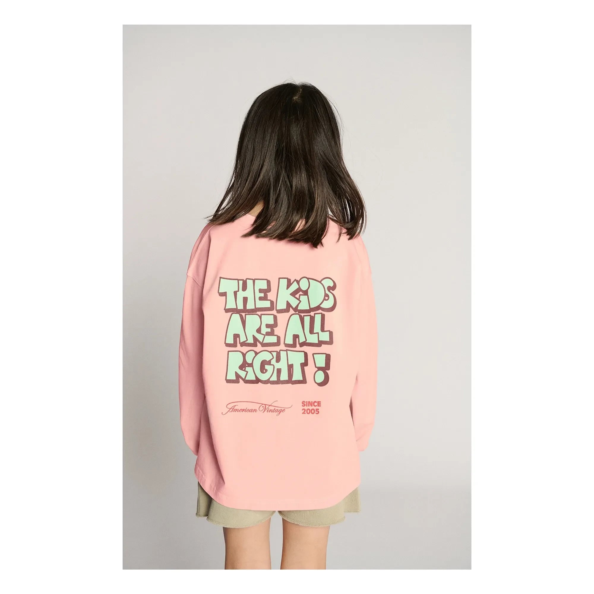 American Vintage - Langarm-T-Shirt Fizvallay The Kids Are All Right | Faded Pink