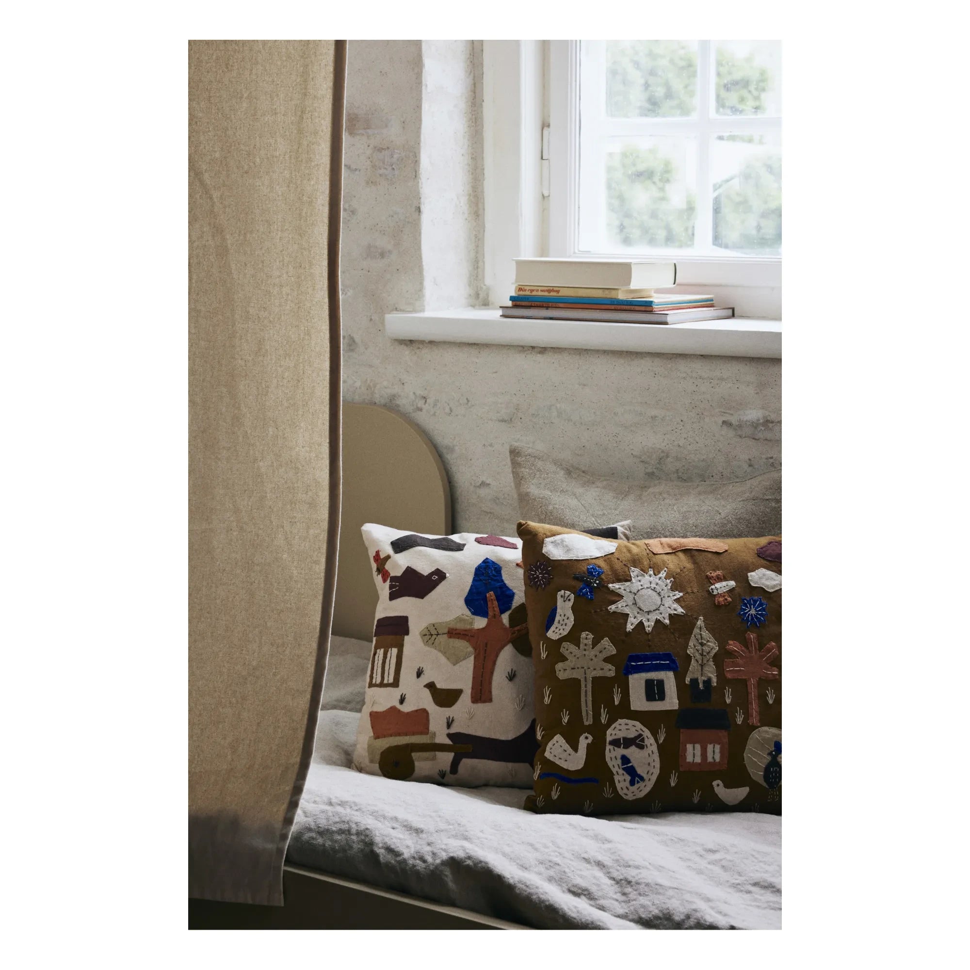 Ferm Living Kids – Kissen Village | Gebrochenes Weiß