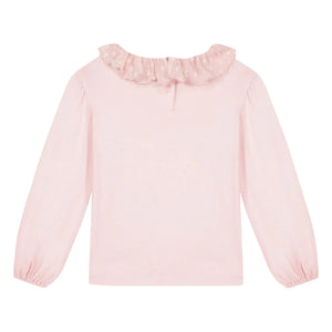 Bonton - Piris fırfırlı yakalı T-shirt | Pembe