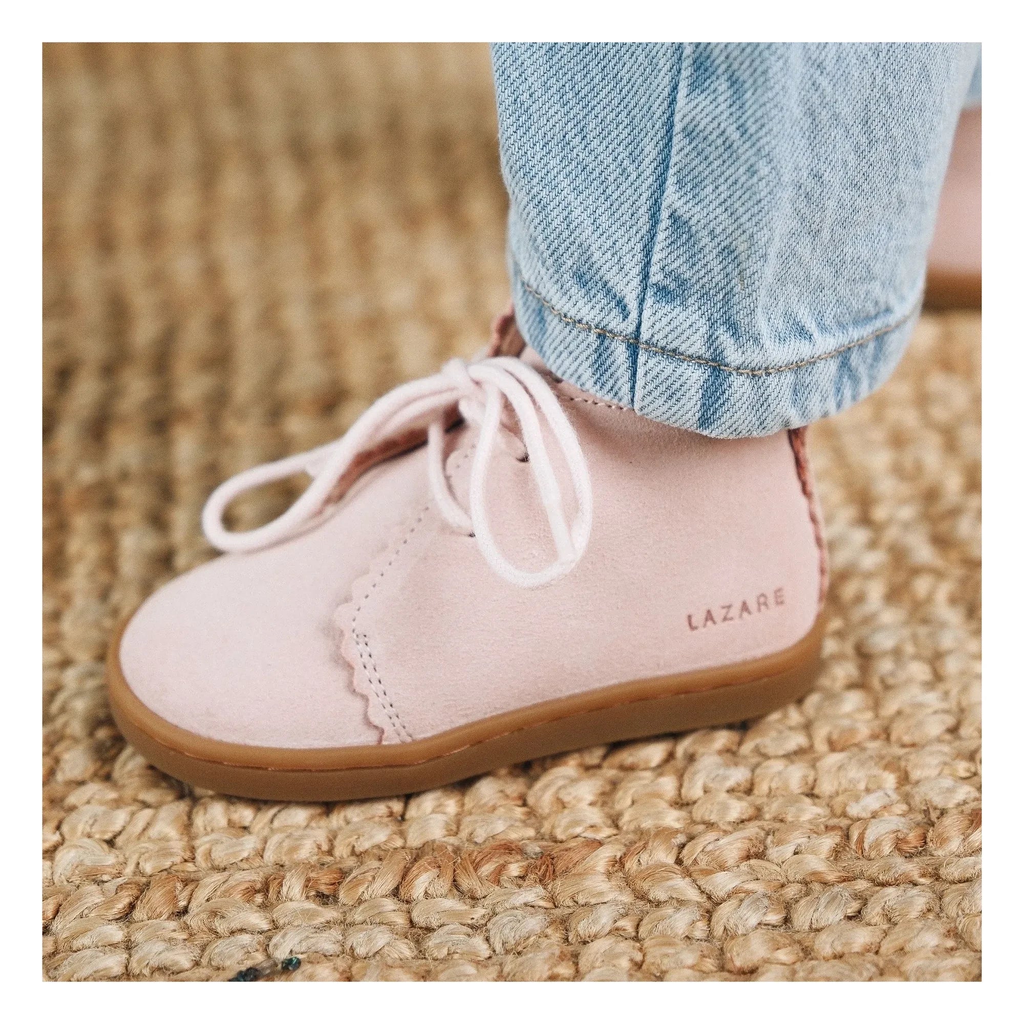 Lazare - Feston Raoul Wildleder Sneakers mit Schnürung | Puderrosa