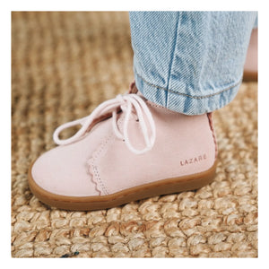 Lazare - Feston Raoul Wildleder Sneakers mit Schnürung | Puderrosa