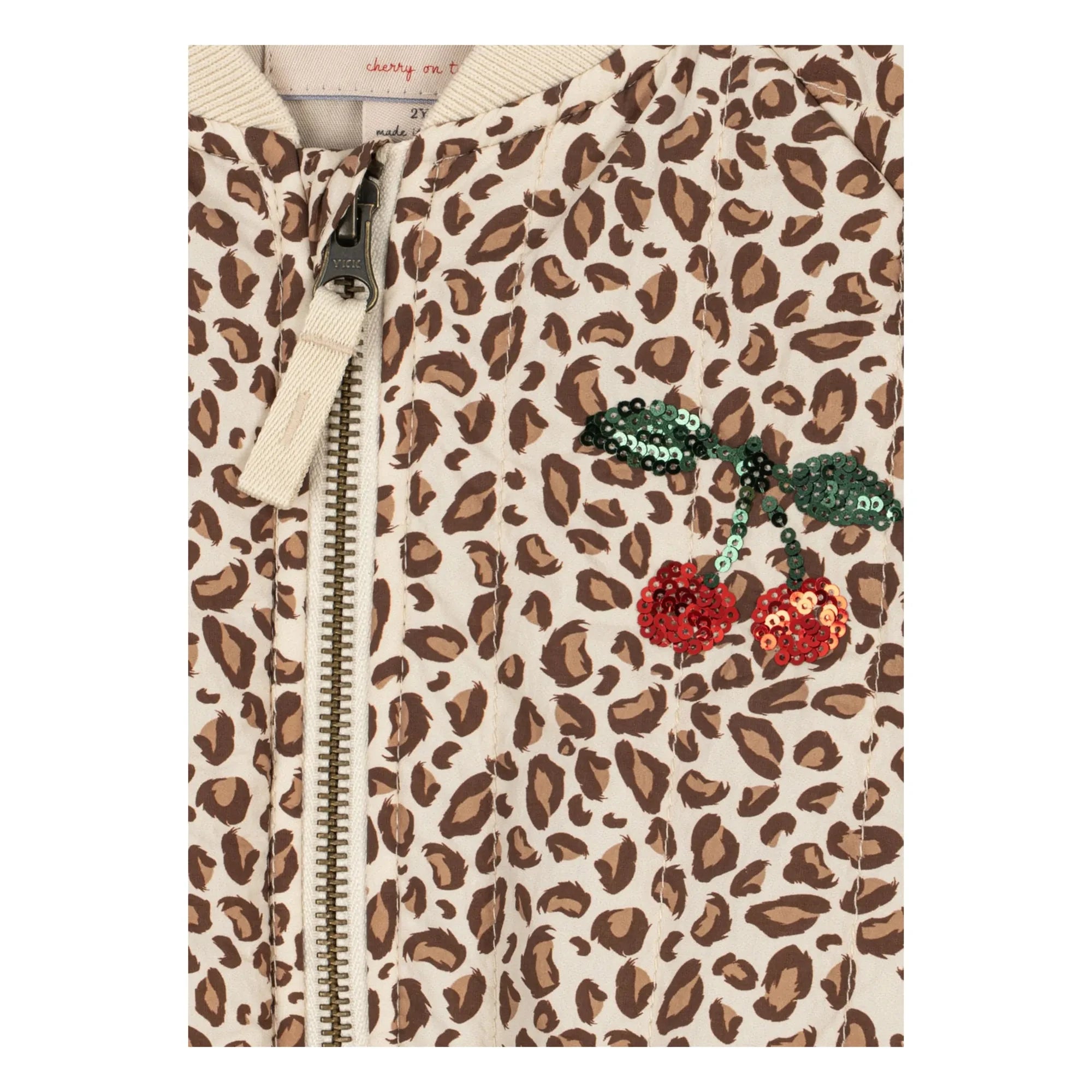 Konges Sløjd - Juno Leopard Pailletten Bomberjacke | Braun