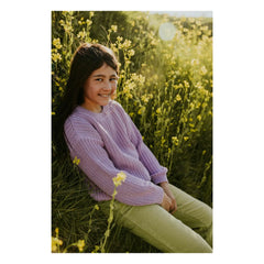 Yuki - Bio-Baumwoll-Dickstrickpullover | Lavendel