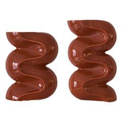 Cosin - Ganache Kerzenhalter - 2er Set | Terrakotta