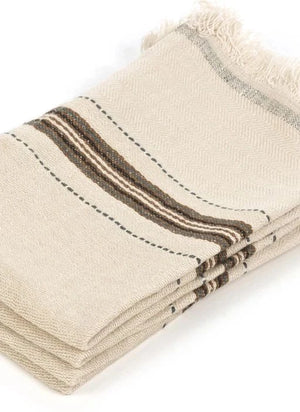 Libeco - Belgisches Handtuch Tinos Strandtuch | Ecru