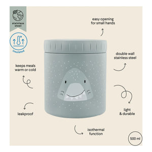 Trixie - Mr Shark 500 ml Isolierte Snackdose | Grau