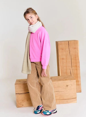 AO76 - Violetta aus recycelter Baumwolle Sweatshirt | Fluoreszierendes Pink