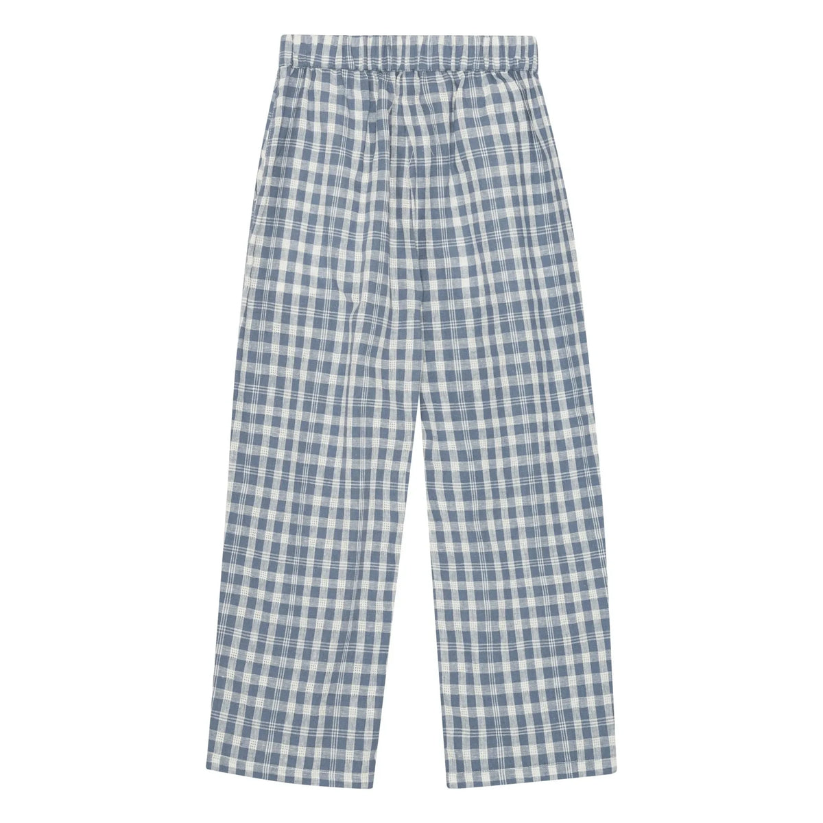 brunobruno nation - Dora Hose aus karierter Bio-Baumwolle | Blau