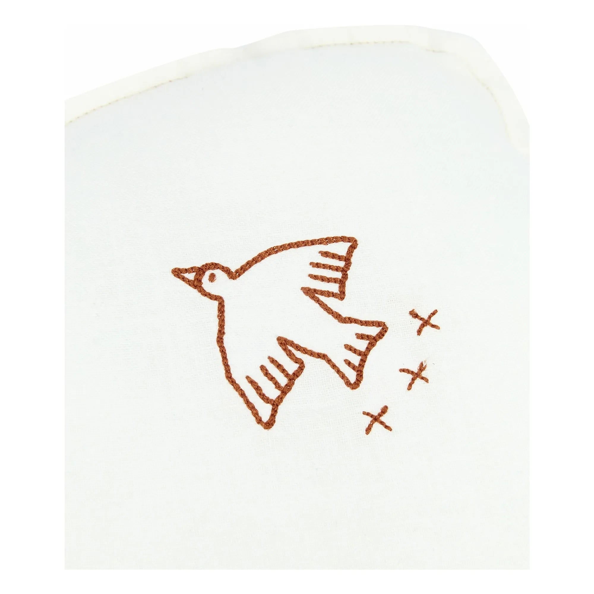 Nobodinoz - Wolkenkissen, mit Vogelstickerei - French Linen | Ecru