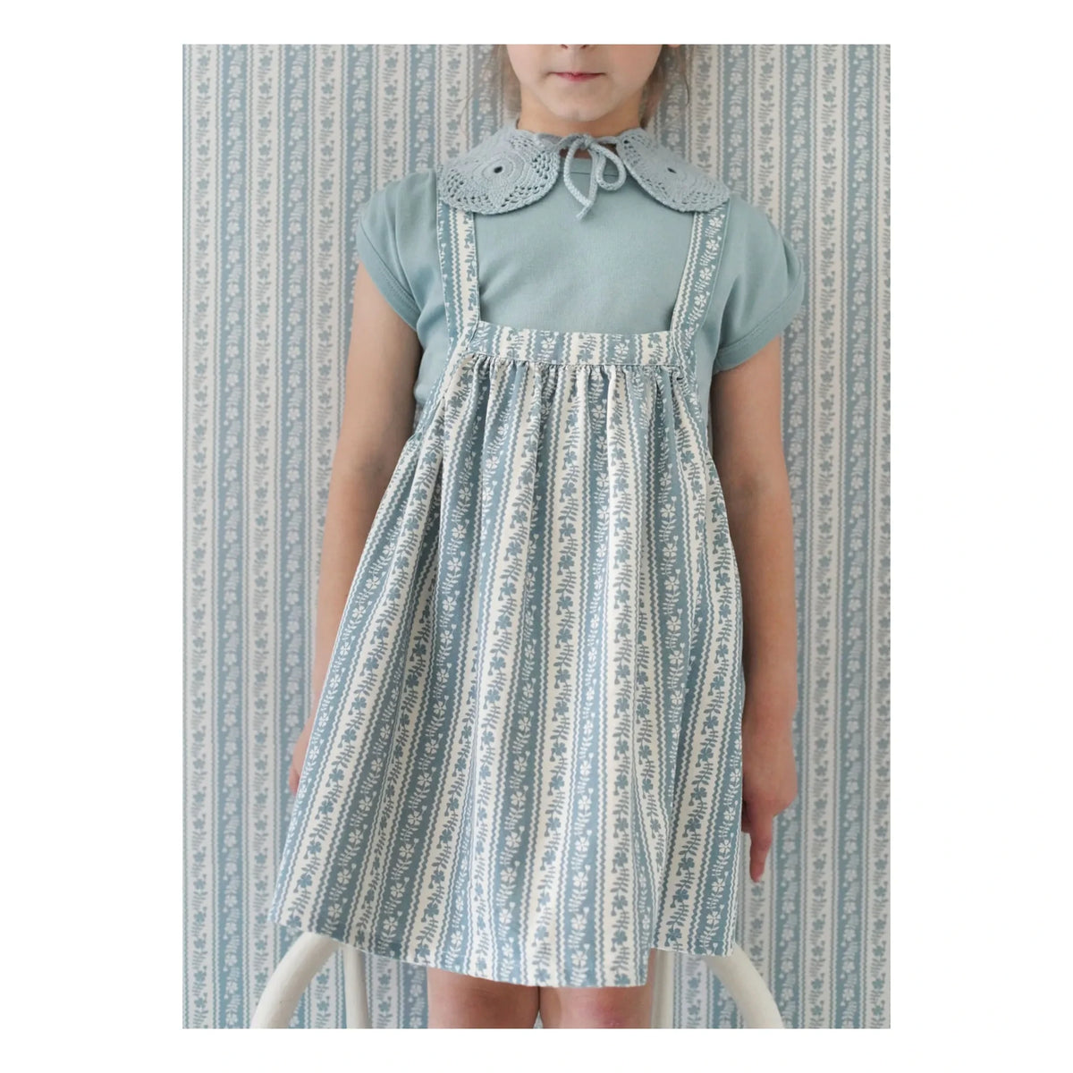 Soor Ploom - Sundae T-Shirt aus Bio-Baumwolle mit Rüschen | Eisblau
