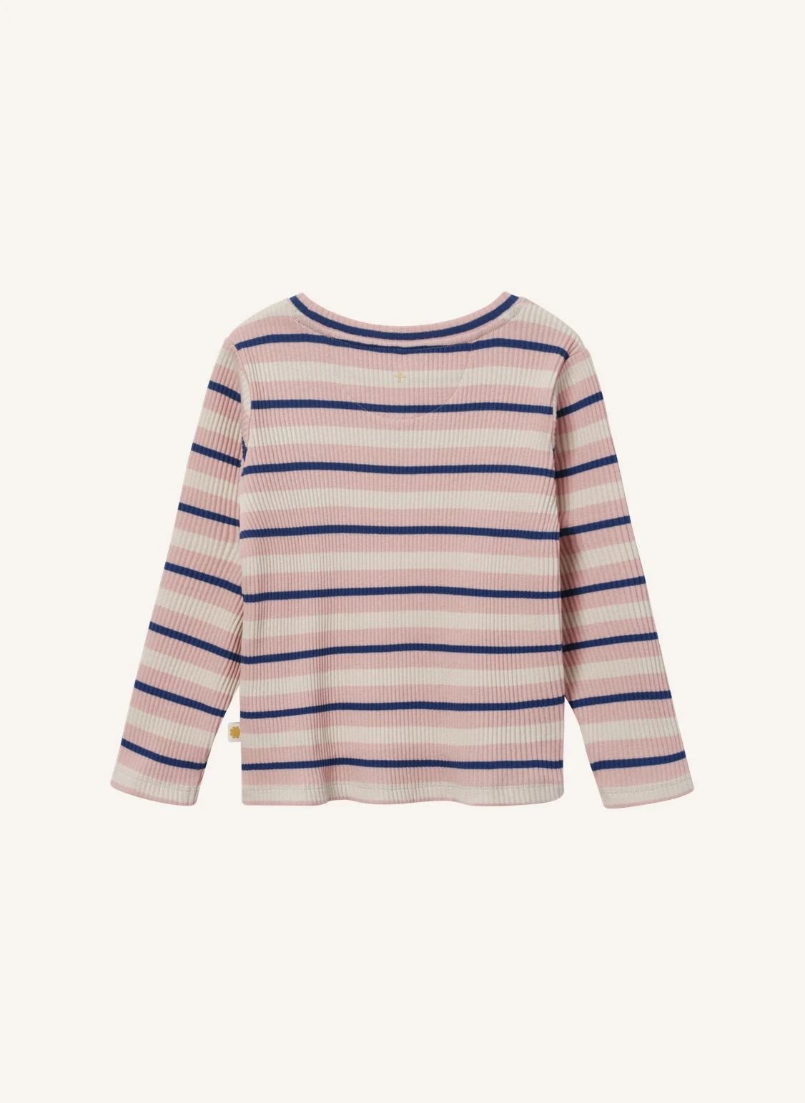 Goldie + Ace - Geripptes gestreiftes T-Shirt | Rosa