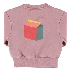 Piupiuchick - Lunch Break organik pamuklu sweatshirt | Pembe