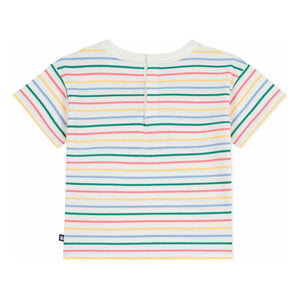 Petit Bateau - Gestreiftes Ice T-Shirt | Weiß