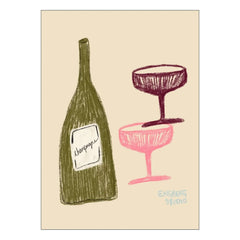 Poster und Rahmen – Poster „Champagner mit den Damen“