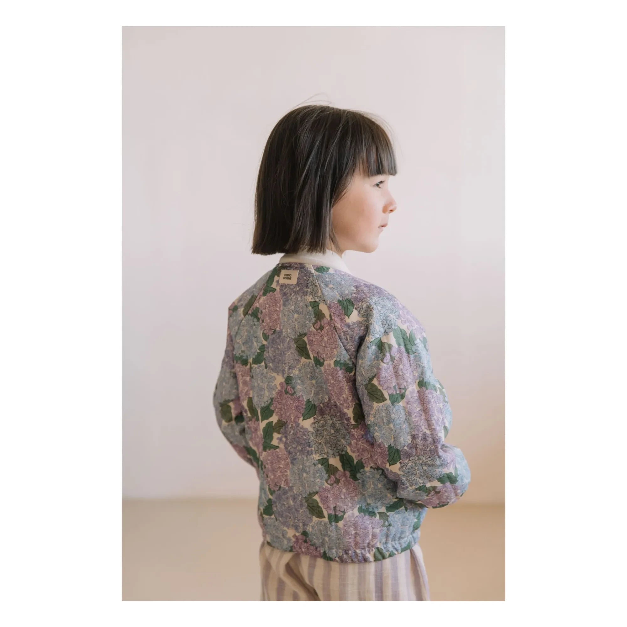 Studio Bohème - Léon Flowers Bomberjacke aus Bio-Baumwolle | Flieder