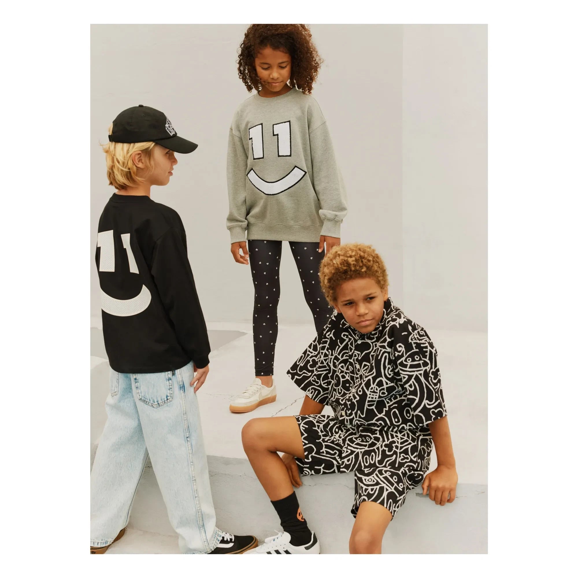 Molo - Avart Doodles Shorts aus Bio-Baumwolle | Schwarz