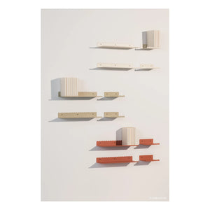 Nobodinoz - Vibes Wandregal 50x16 cm | Terracotta