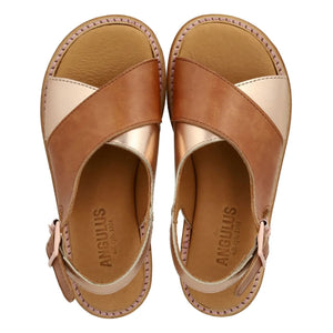 Angulus - Kontrast Sandalen | Roségold