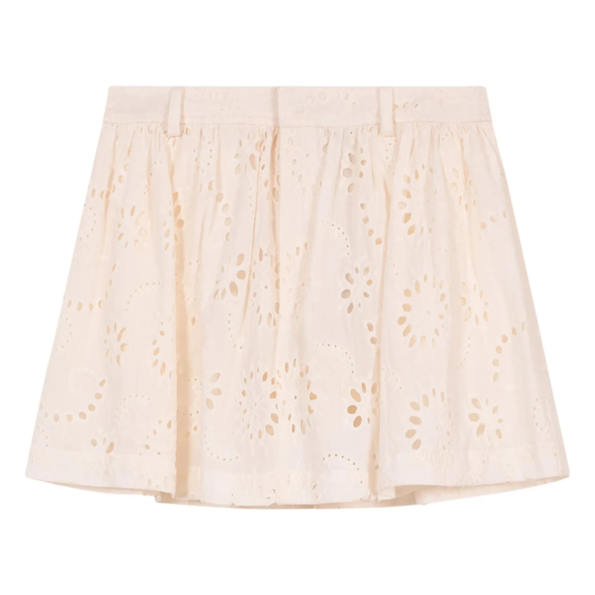 Indee - Broderie Anglaise Mini Etek Vendee | Beyaz