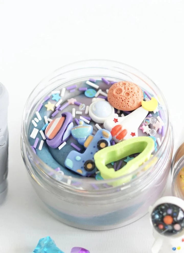 Einladung zum Vorstellen - Überraschungs-Spielknete-Set - Weltraum