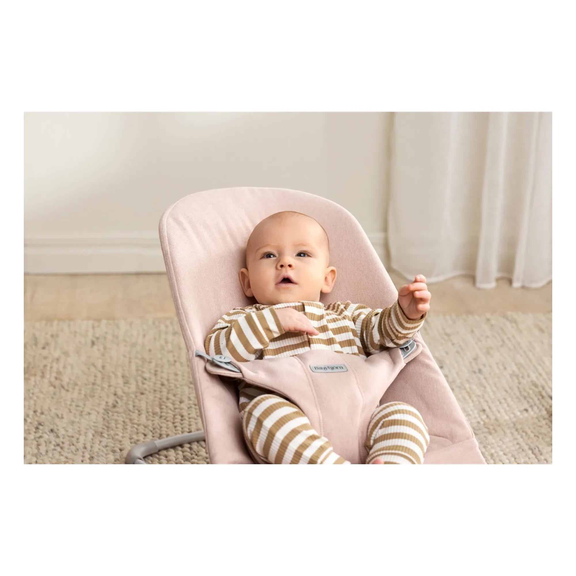BabyBjörn - Bliss Wippe aus gesprenkeltem Jersey-Gewebe | Rosa