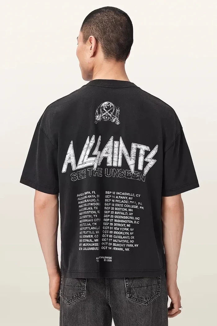 AllSaints erkek pamuklu tişört CHROMIUM