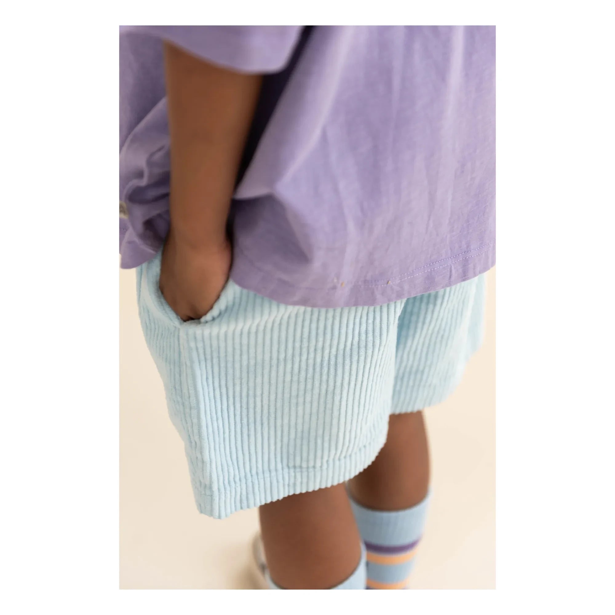 Jenest - Hug Samt Bio-Baumwollshorts | Hellblau