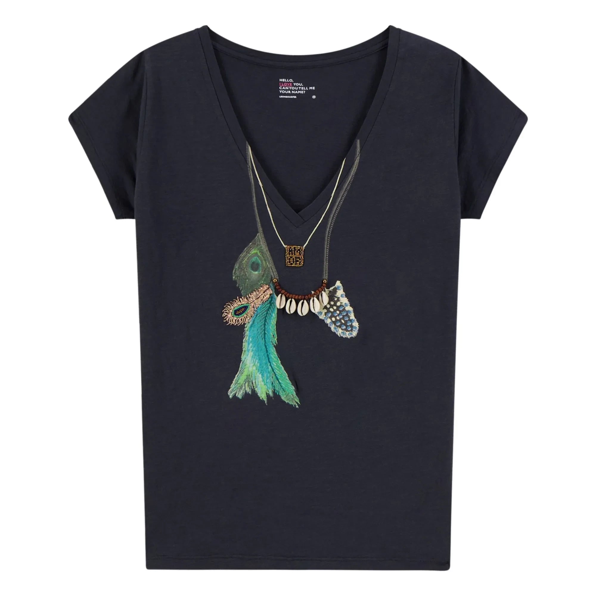 Leon & Harper - T-Shirt Tonton Feather aus Bio-Baumwolle | Carbon