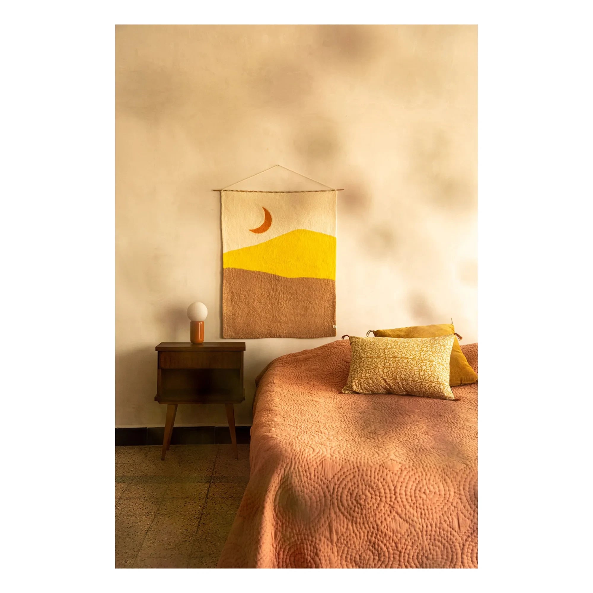 Muskhane - Gece Filz-Wanddeko | Beige