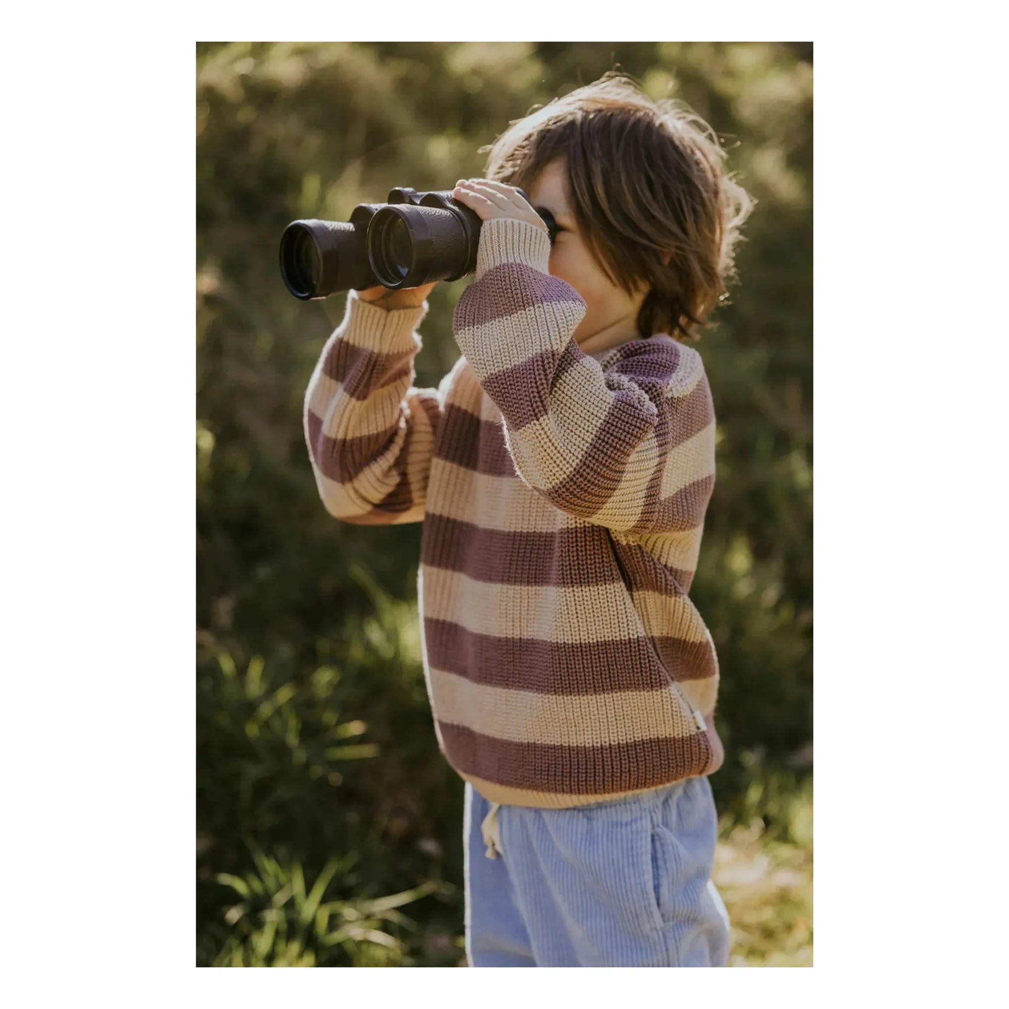 Yuki - Gestreifter Pullover aus Bio-Baumwolle | Sand