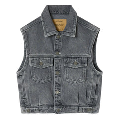 American Vintage - Yopday Ärmellose Jeansjacke | Grau