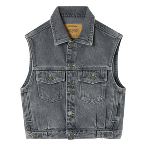 American Vintage - Yopday Ärmellose Jeansjacke | Grau