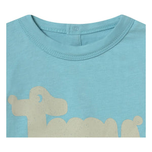 Tinycottons - T-Shirt mit Hunde-Print aus Bio-Baumwolle | Hellblau