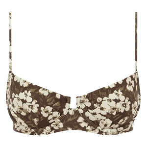 Peony - Balconnet bikini üstü | Kahverengi