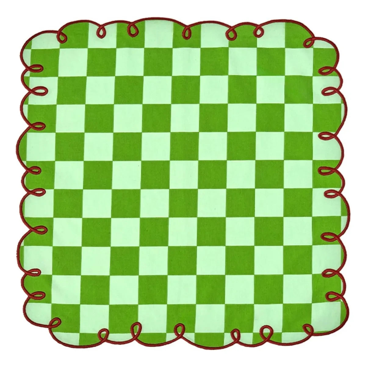 Bitossi - Dama Verde karierte Servietten - 2er-Set | Grün