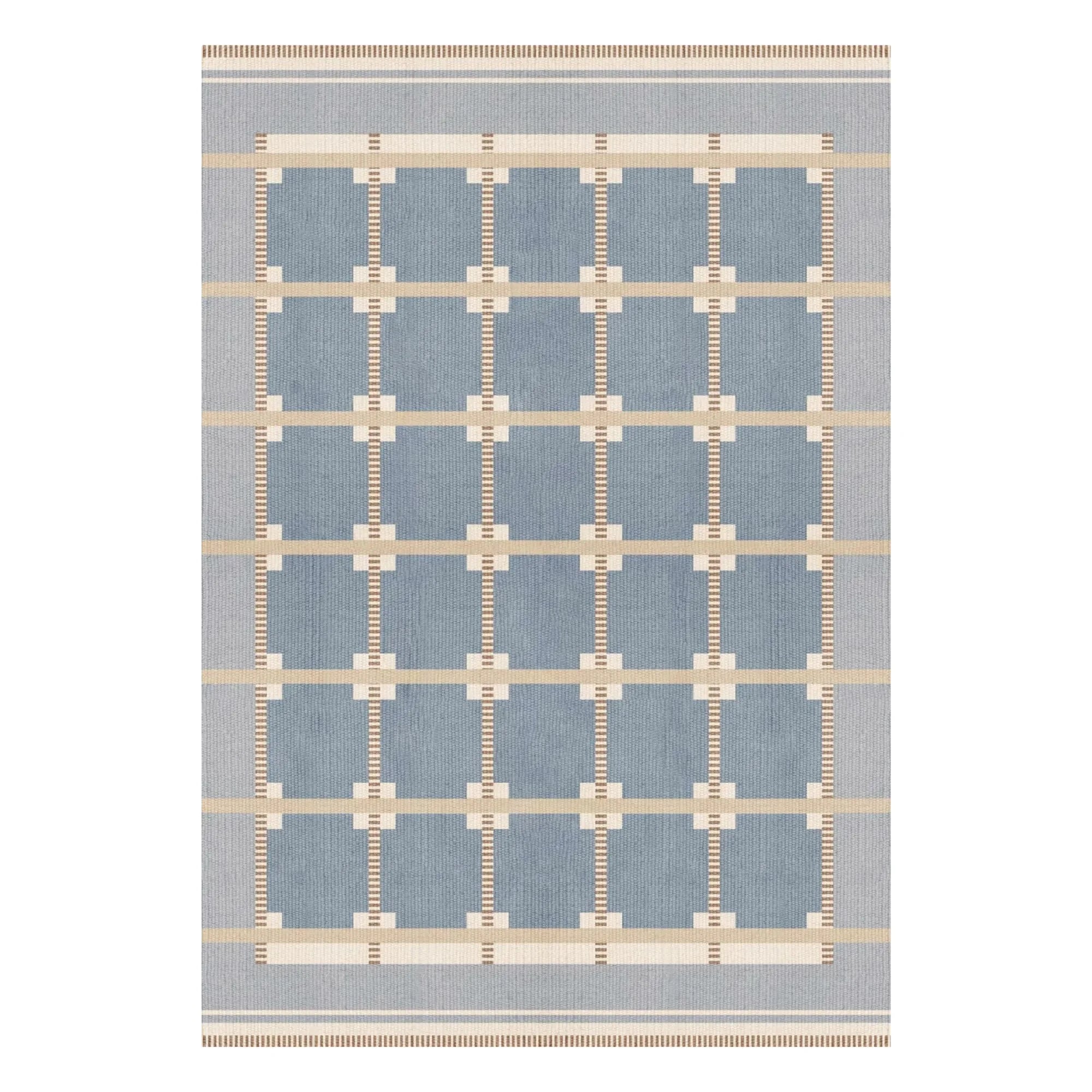 Layered - Röllakan Ruth Wollteppich | Blau