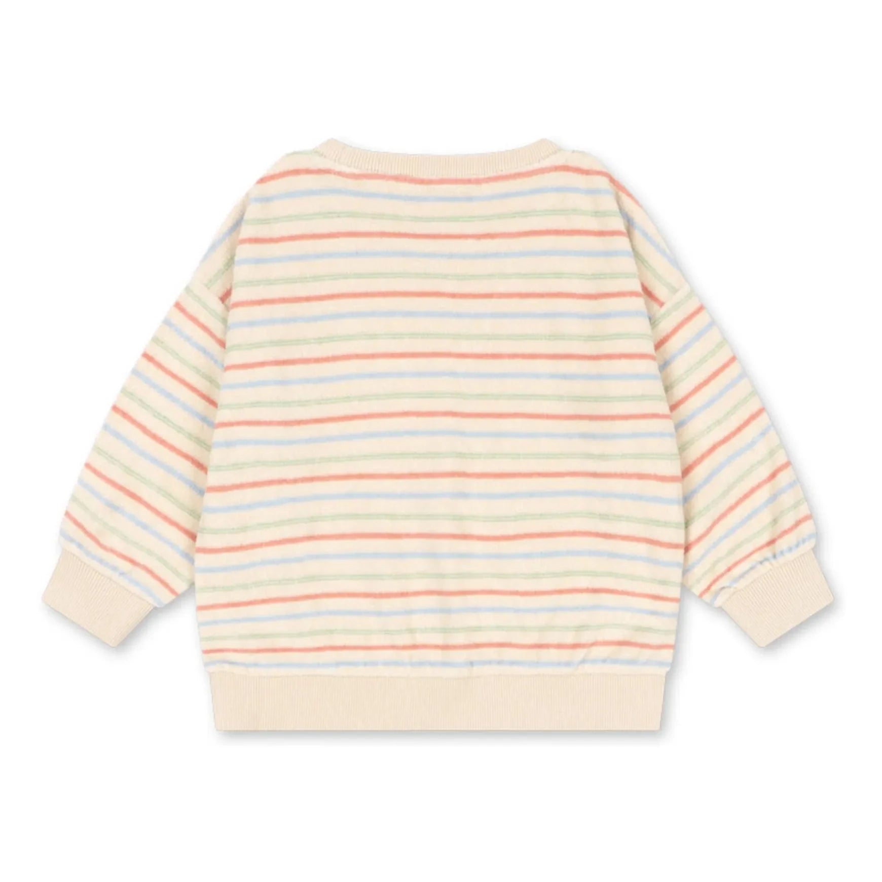 Konges Sløjd - Itty Gestreiftes Geripptes Sweatshirt Bio-Baumwolle | Ecru