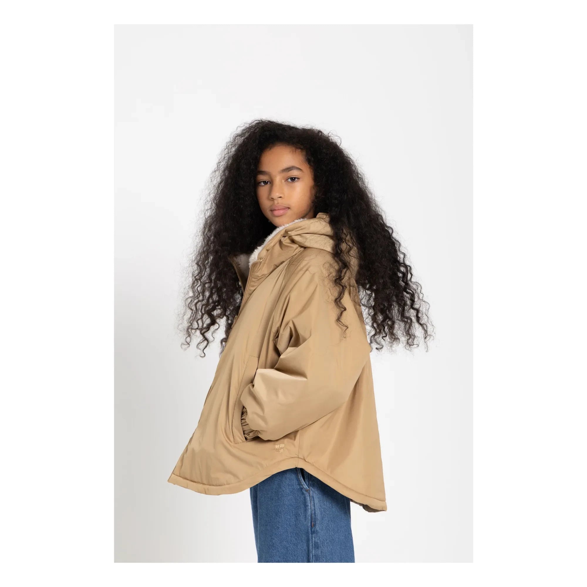 Hundred Pieces – Wasserabweisende Jacke mit Print | Beige