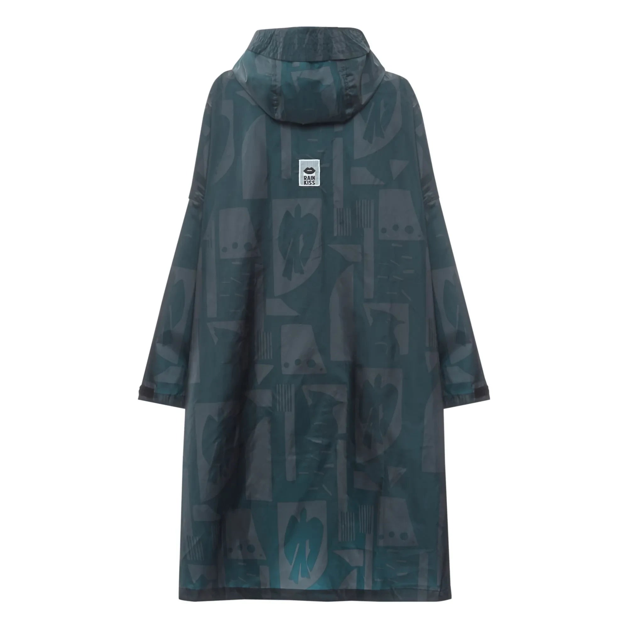Rainkiss - Art Camo Wasserdichter Poncho | Schwarz