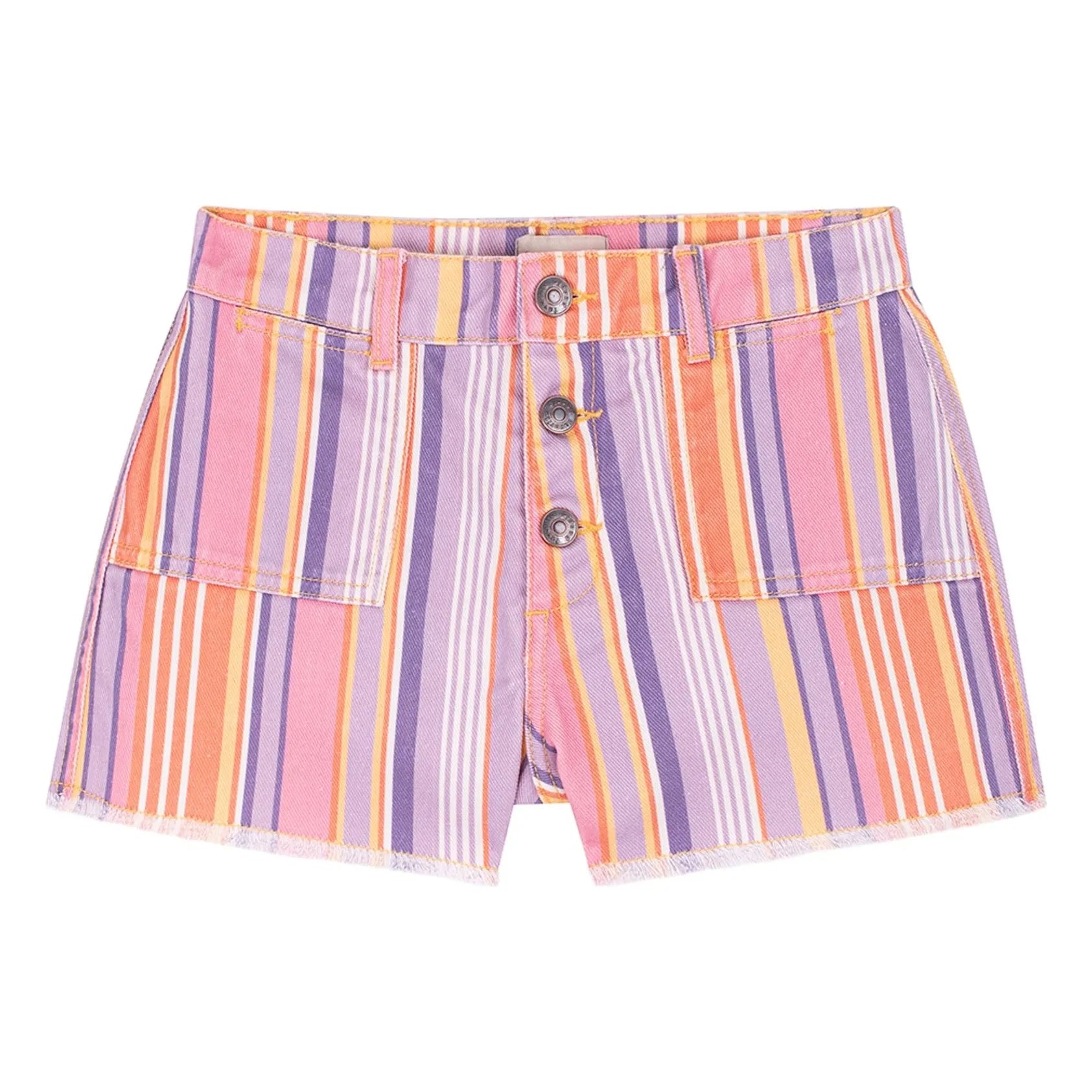 Favorite People - Ricotta Gestreifte Shorts | Lila