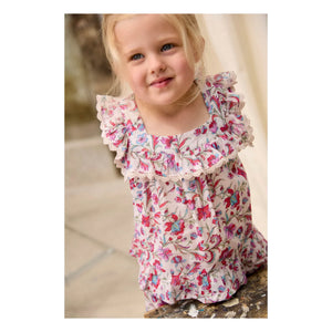 Louise Misha – Inessa Fleurie Bluse aus Bio-Baumwolle | Creme