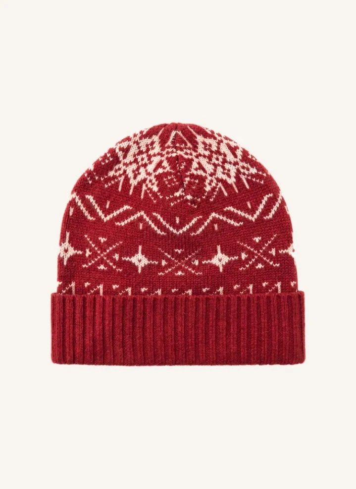 Hundred Pieces - Timber Jacquard Merinowollmütze | Braun