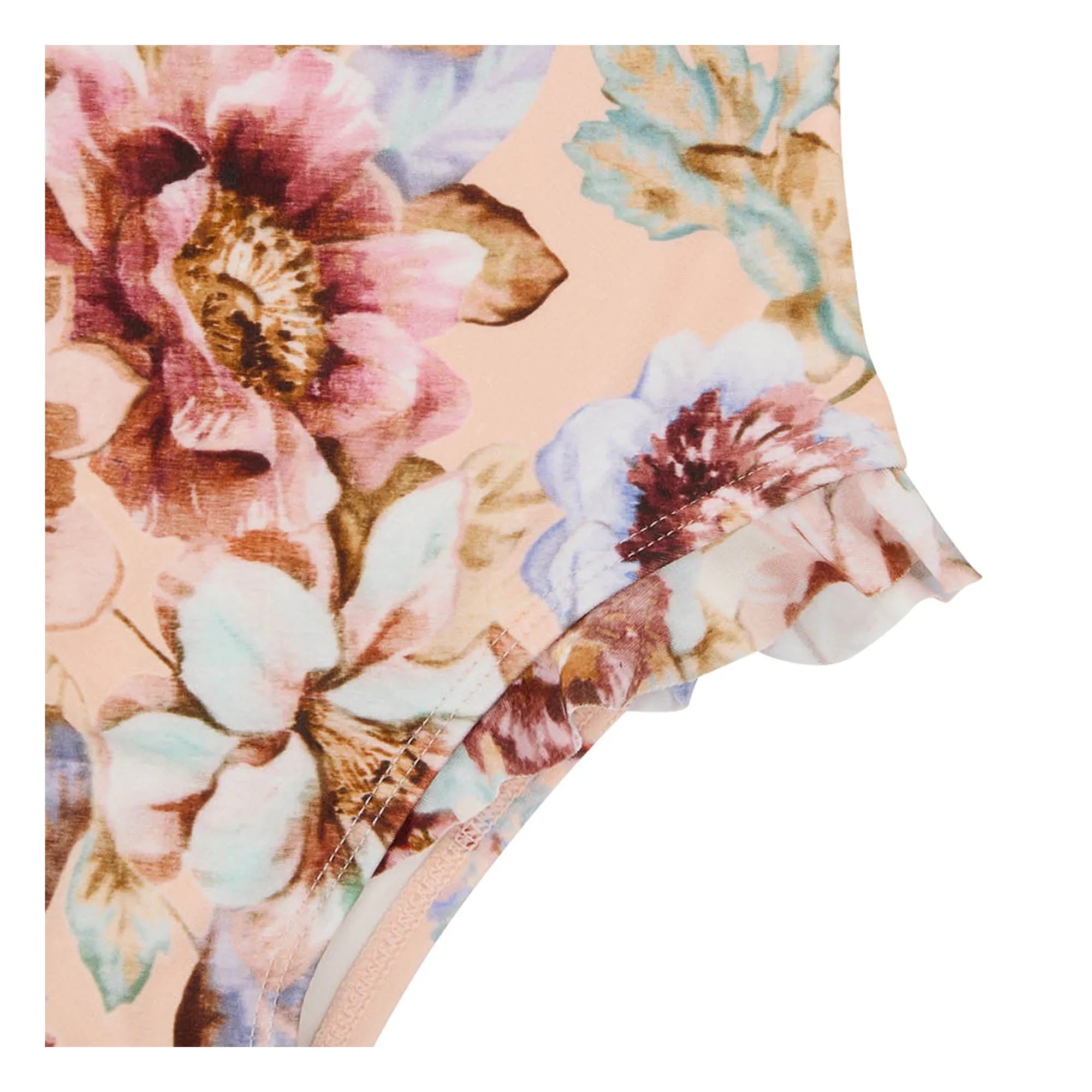 Zimmermann – Awaken Langärmeliger Badeanzug mit Blumenmuster | Blassrosa