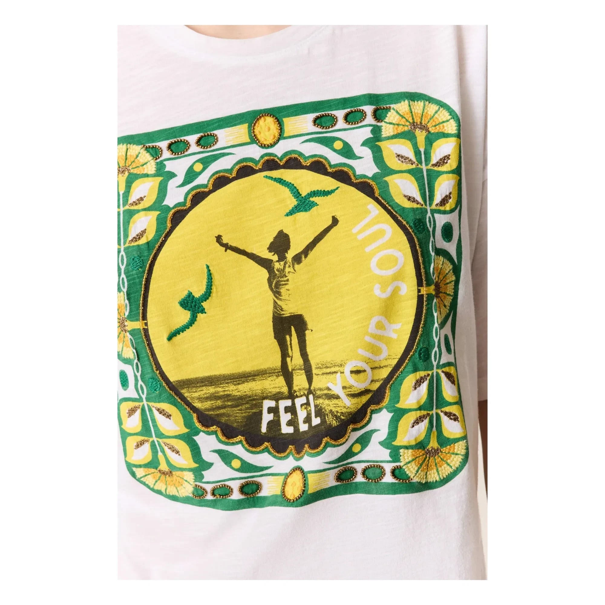 Leon & Harper - Feel Your Soul T-Shirt Bio-Baumwolle | Weiß
