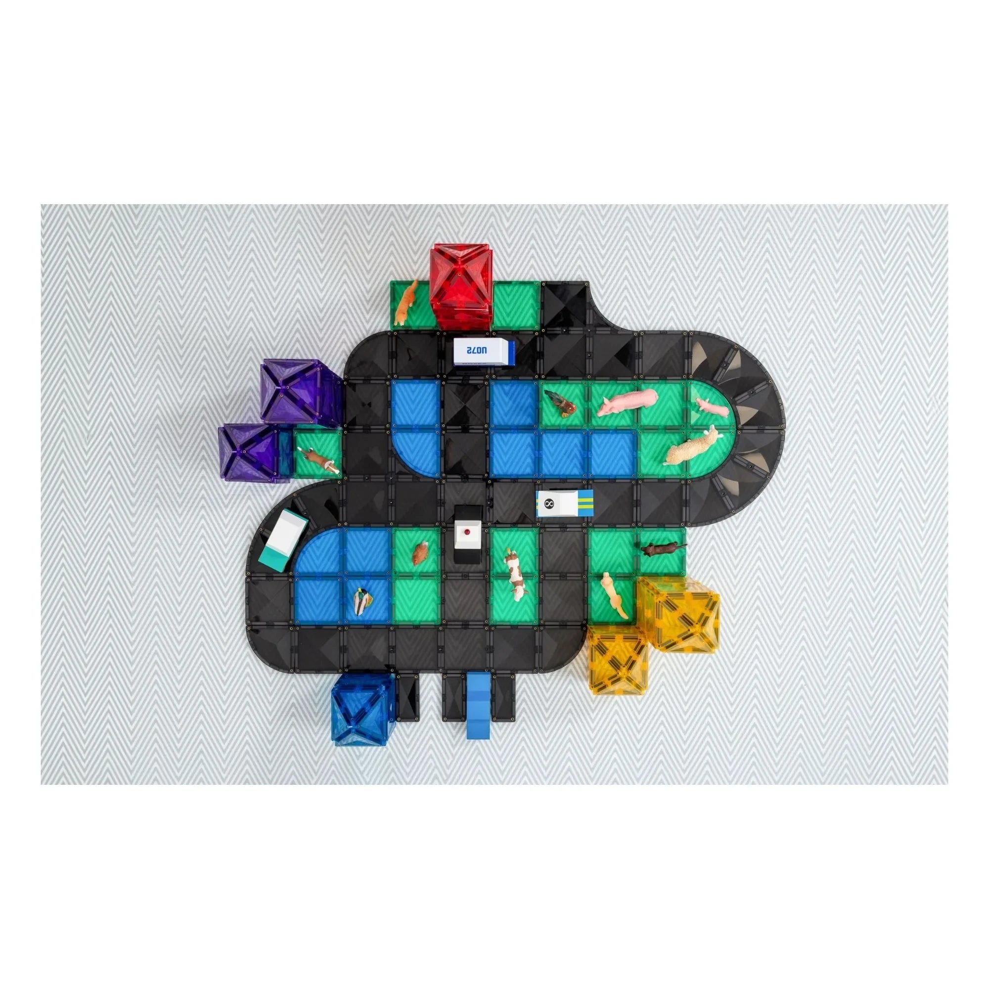 Connetix - Roads Creative Pack - 48 Teile | Schwarz