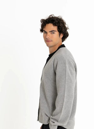 Smallable Man - Rodin Merino Wolle Cardigan | Heather Grau