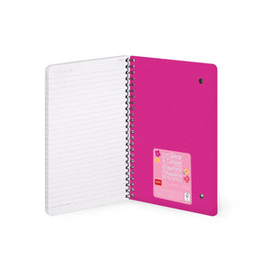 Legami - Resimli Sert Kapaklı Çizgili Çiçekler Defteri - Spiralli A5