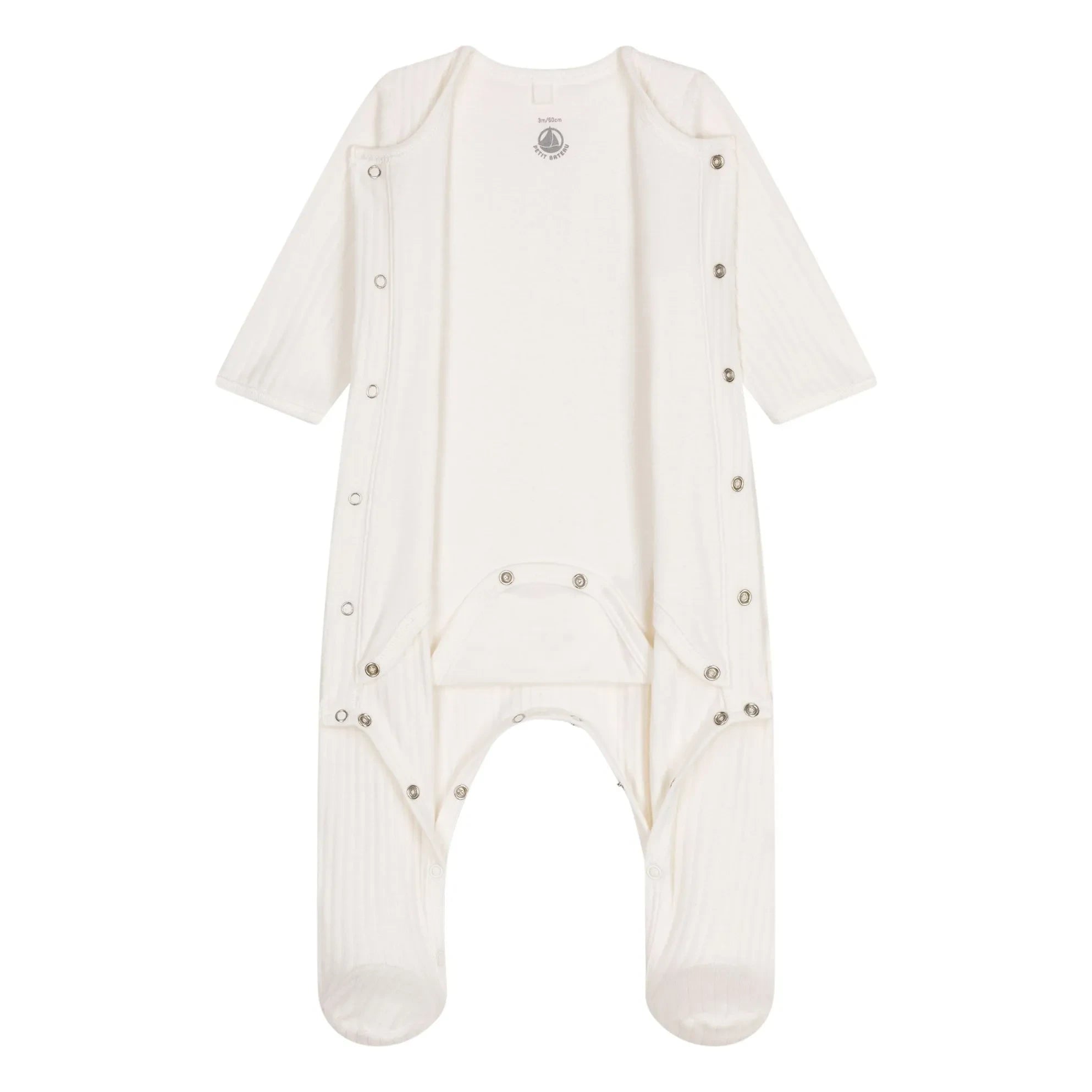 Petit Bateau - Fuchs Pyjama aus Bio-Baumwolle | Ecru