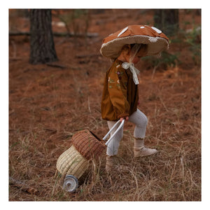 Olli Ella - Rattan-Korb auf Rädern Champignon
