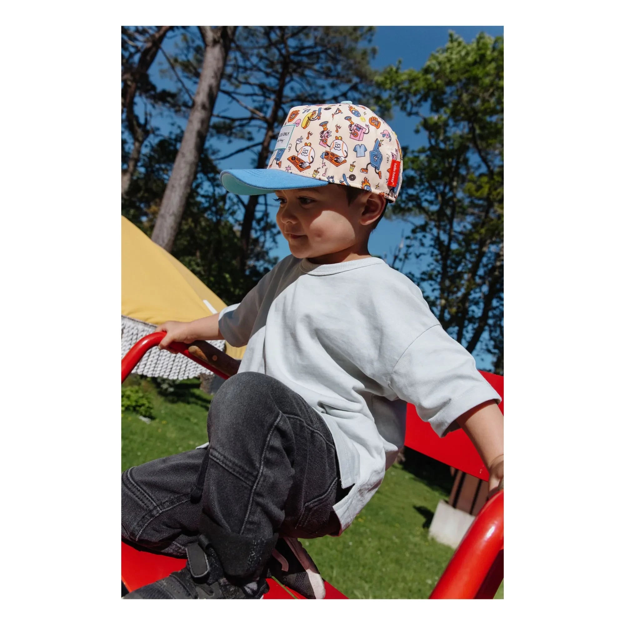 Hello Hossy - Baseball Party Gebogene Krempe Recycelte Faser | Blau